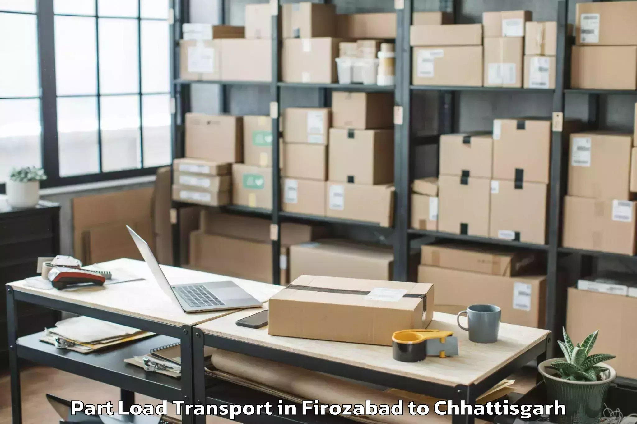 Get Firozabad to Bhalai Part Load Transport